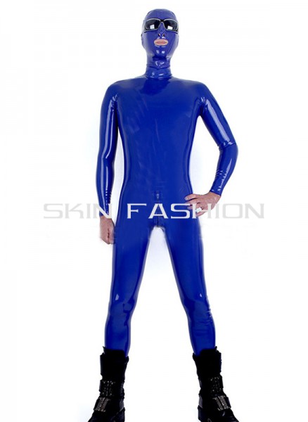 Livraison-gratuite-Combinaison-de-chat-en-latex-bleu-profond-pour-homme-avec-capuche-pas-de-chaussettes.jpg