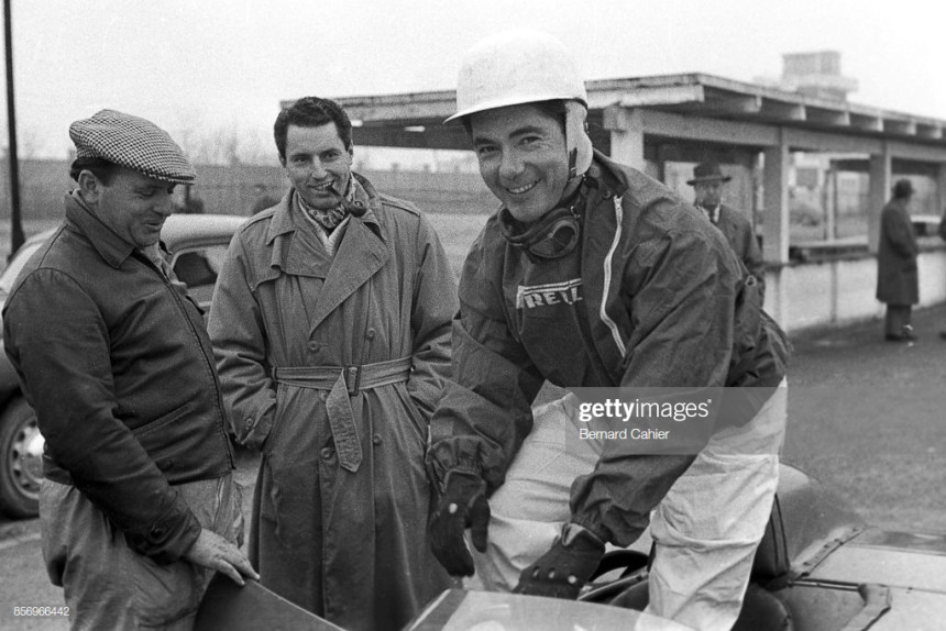 Bertocchi-15 February 1955. Jean Behra testing the new Maserati 300S.jpg