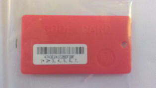 le code pin de la carte rouge.